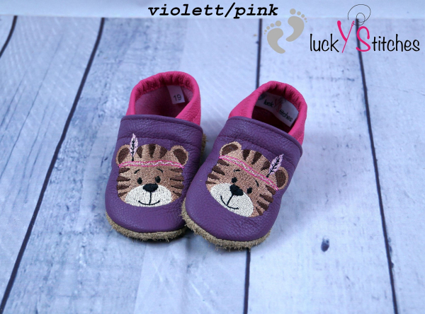 Lederpuschen Boho Tiger 2